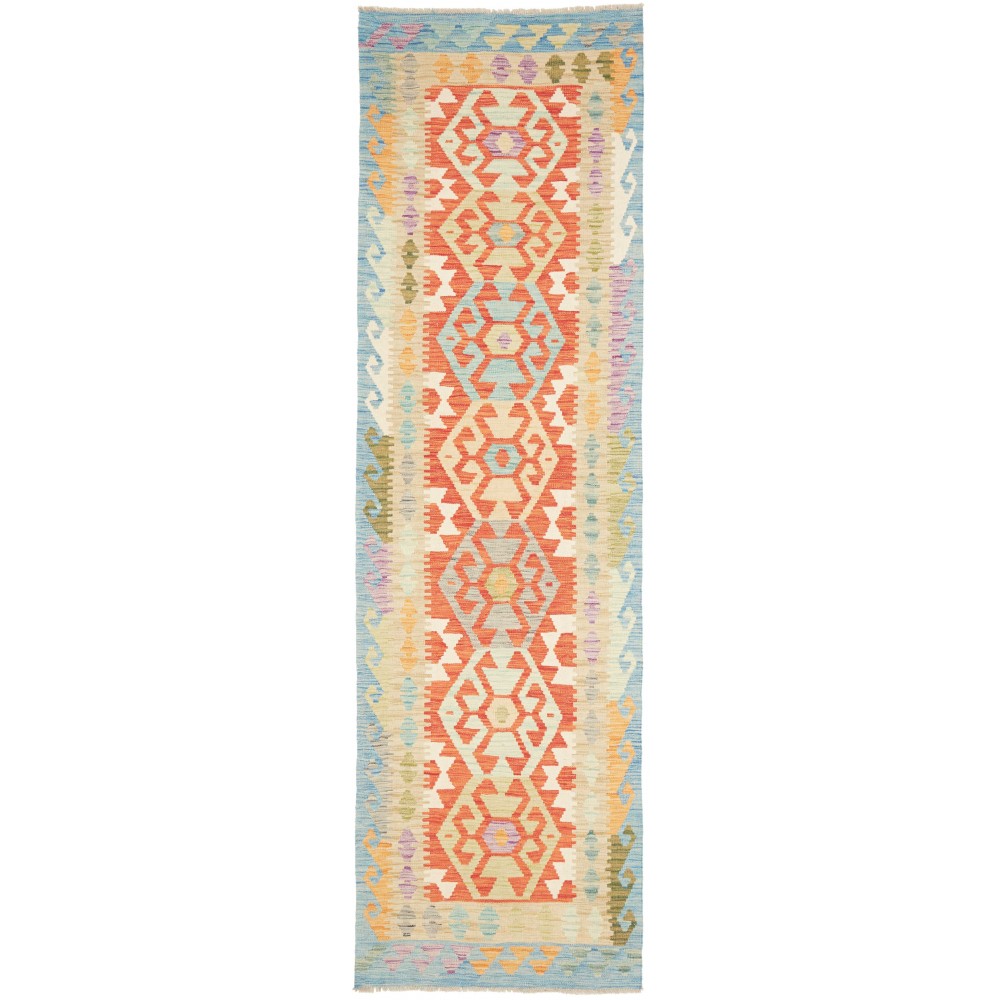 Tappeto Kilim Afghanistan beige giallo 83x296 Tappeto Kilim Afghanistan beige giallo 83x296