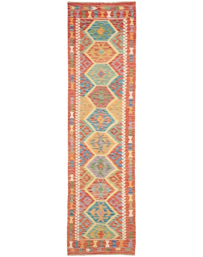 Tappeto Kilim Afghanistan marrone arancione 78x294