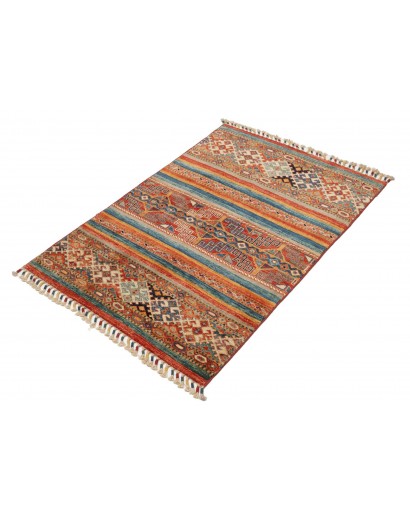 Tappeto Samarkand Pakistan rosso giallo 79x115