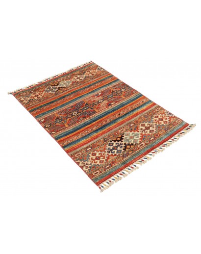 Tappeto Samarkand Pakistan rosso giallo 79x115