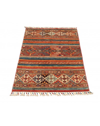 Tappeto Samarkand Pakistan rosso giallo 79x115