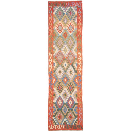 Tappeto Kilim Afghanistan marrone azzurro 79x311