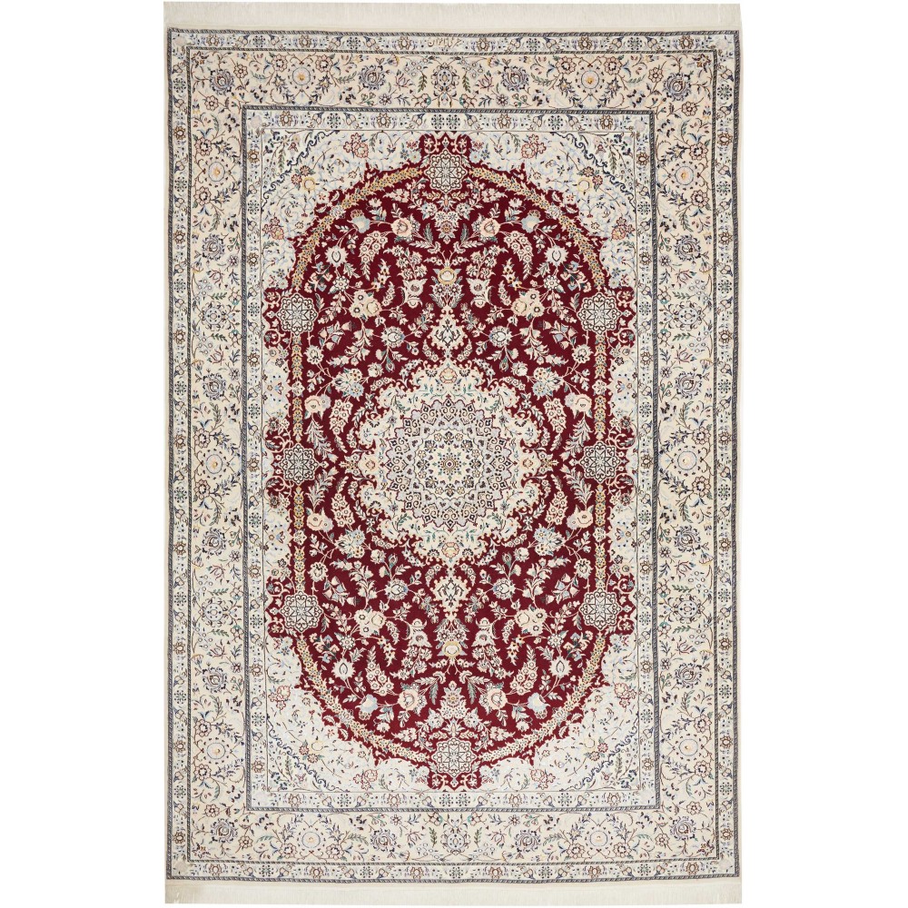 Tappeto Nain 6La Persia bianco grigio 158x248 Tappeto Nain 6La Persia bianco grigio 158x248