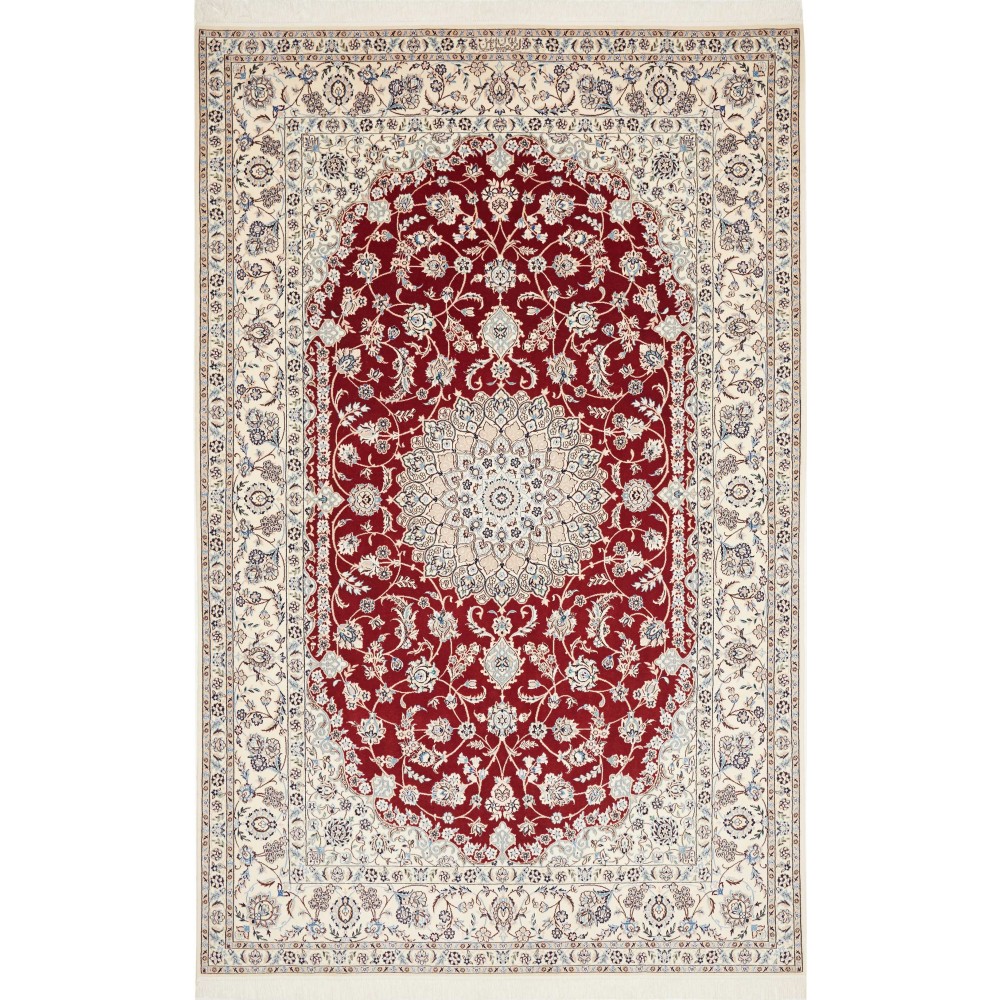 Tappeto Nain 6La Persia bianco grigio 152x241 Tappeto Nain 6La Persia bianco grigio 152x241