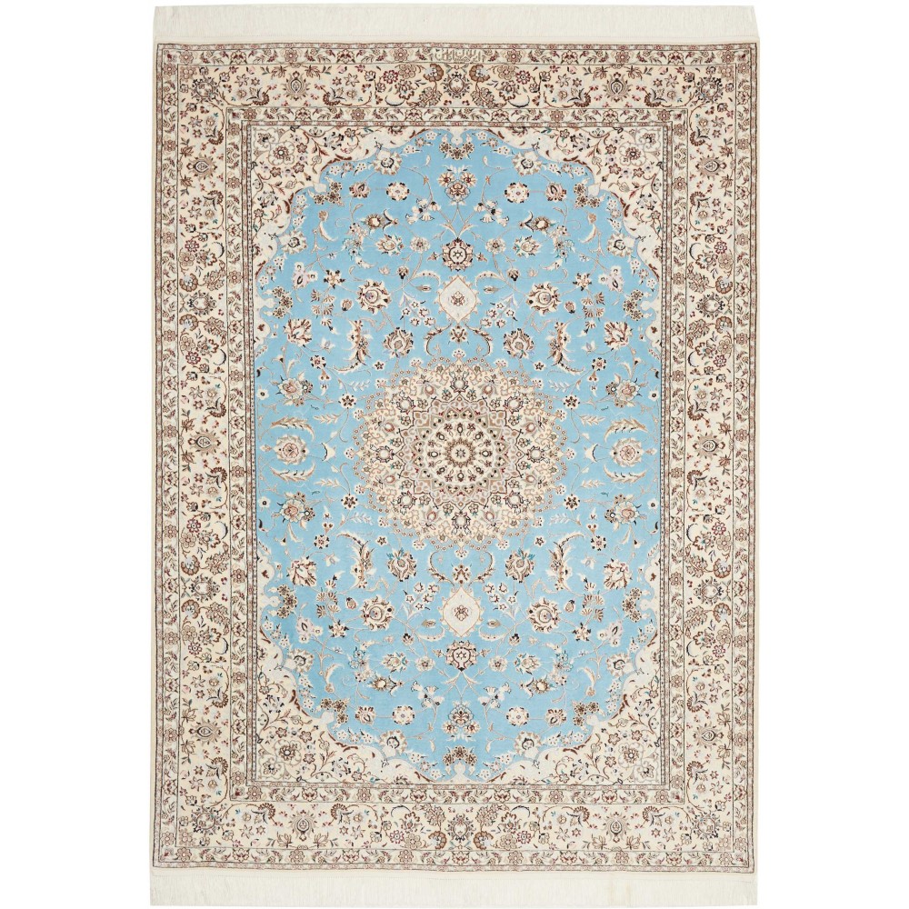 Tappeto Nain 6La Persia bianco grigio 160x222 Tappeto Nain 6La Persia bianco grigio 160x222