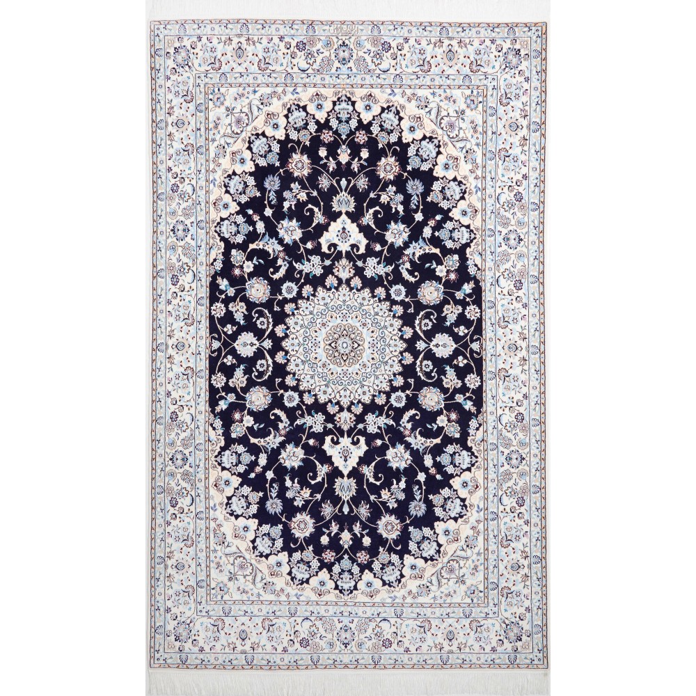 Tappeto Nain 6La Persia bianco grigio 157x252 Tappeto Nain 6La Persia bianco grigio 157x252