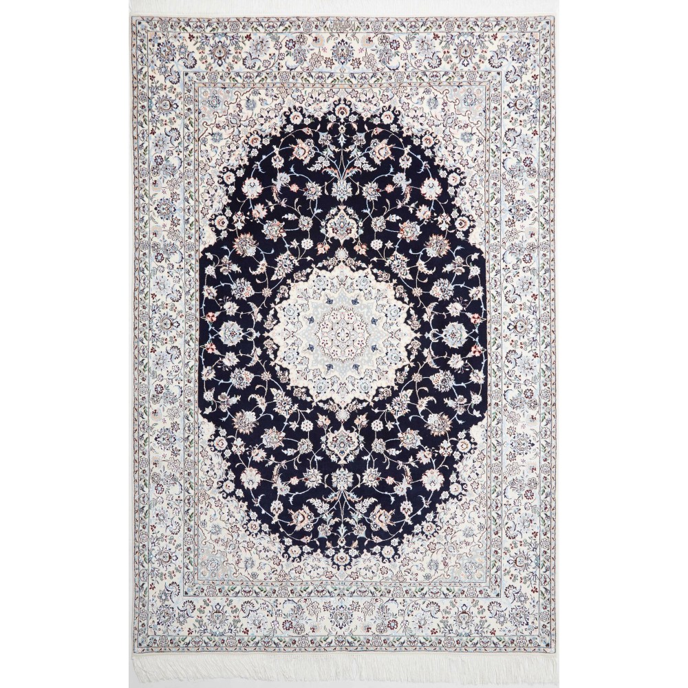 Tappeto Nain 6La Persia bianco grigio 157x237 Tappeto Nain 6La Persia bianco grigio 157x237