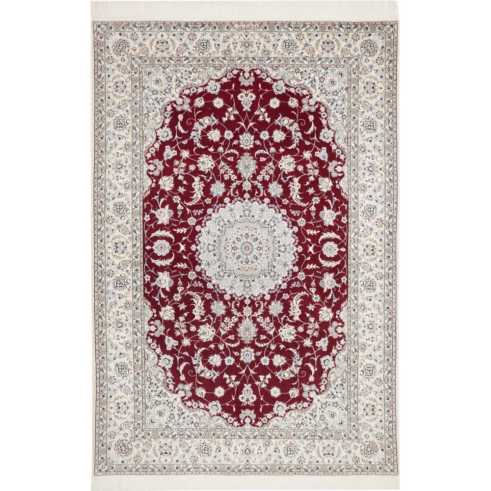 Tappeto Nain 6La Persia bianco grigio 150x230 Tappeto Nain 6La Persia bianco grigio 150x230