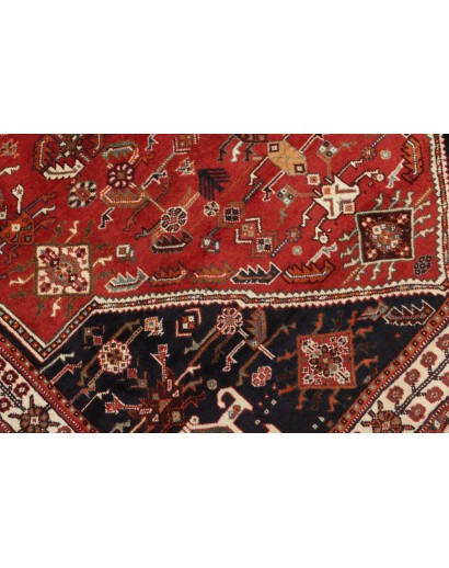 Tappeto Shiraz Persia marrone giallo 158x246