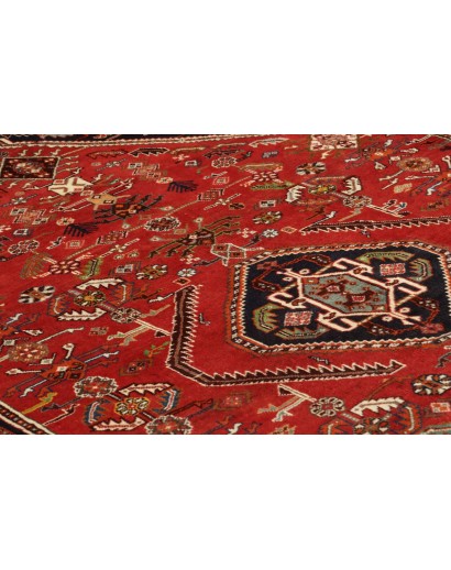 Tappeto Shiraz Persia marrone giallo 158x246
