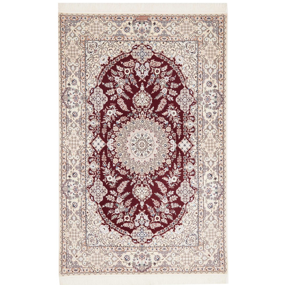 Tappeto Nain 6La Persia bianco azzurro 128x200 Tappeto Nain 6La Persia bianco azzurro 128x200