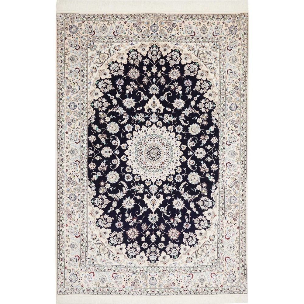 Tappeto Nain 6La Persia grigio blu 153x232 Tappeto Nain 6La Persia grigio blu 153x232