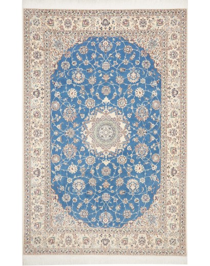 Tappeto Nain 6La Persia bianco blu 167x255