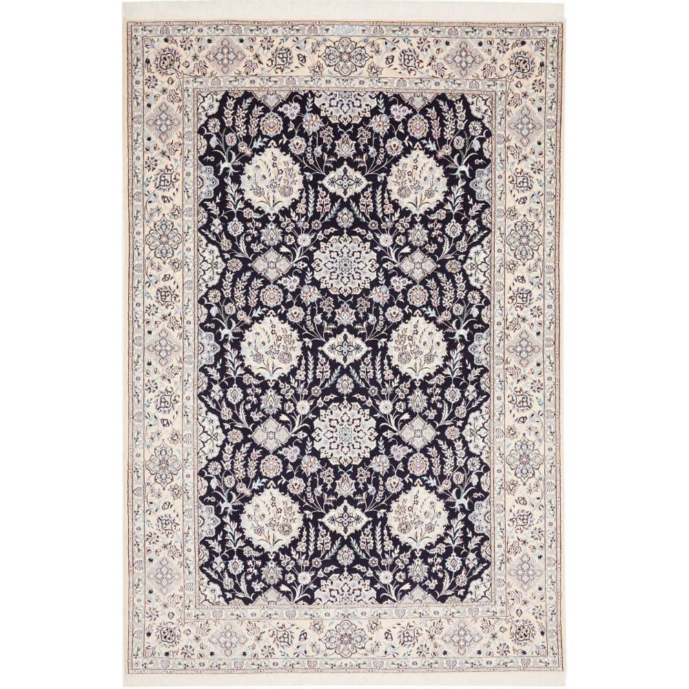 Tappeto Nain 6La Persia bianco grigio 156x235 Tappeto Nain 6La Persia bianco grigio 156x235