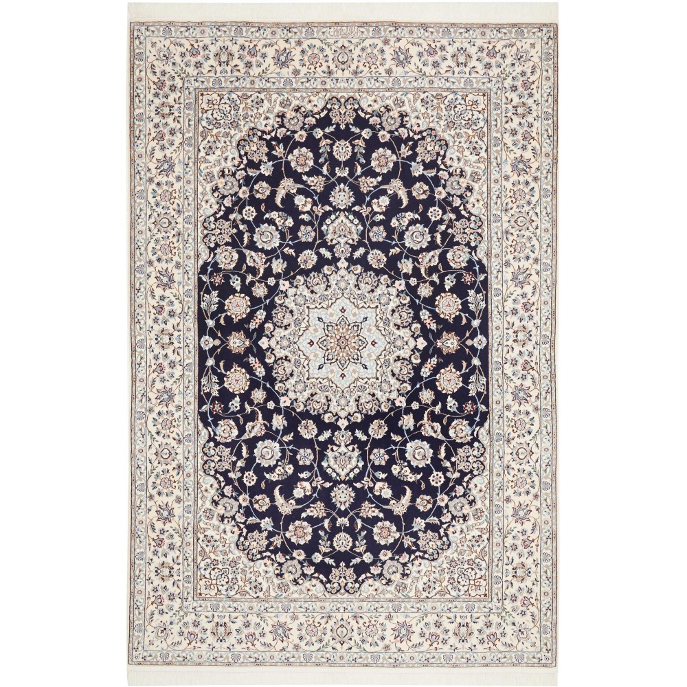Tappeto Nain 6La Persia bianco grigio 148x223 Tappeto Nain 6La Persia bianco grigio 148x223