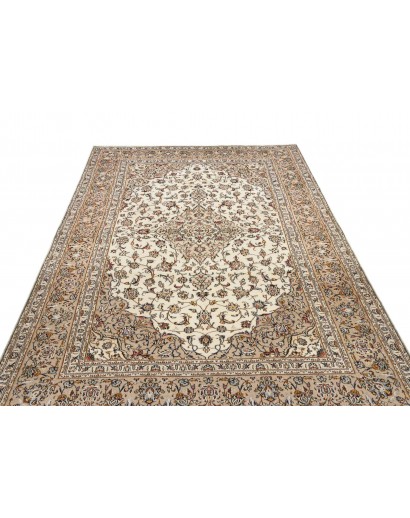 Tappeto Kashan Persia azzurro bianco 198x312