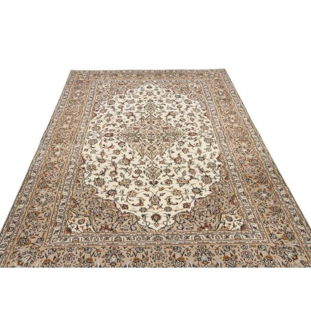 Tappeto Kashan Persia azzurro bianco 198x312