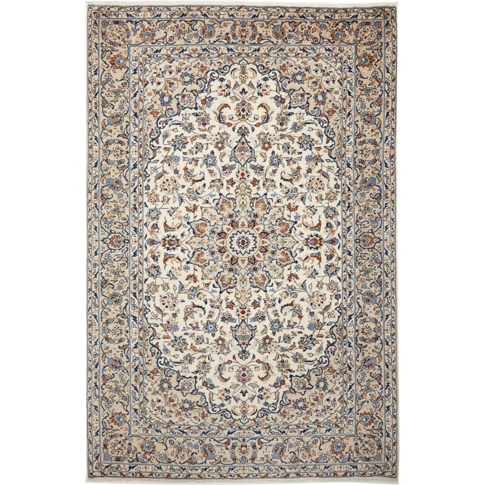 Tappeto Kashan Persia beige verde 197x300 Tappeto Kashan Persia beige verde 197x300