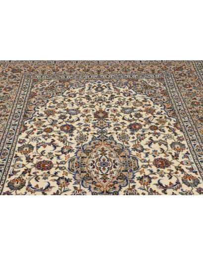 Tappeto Kashan Persia beige verde 198x300