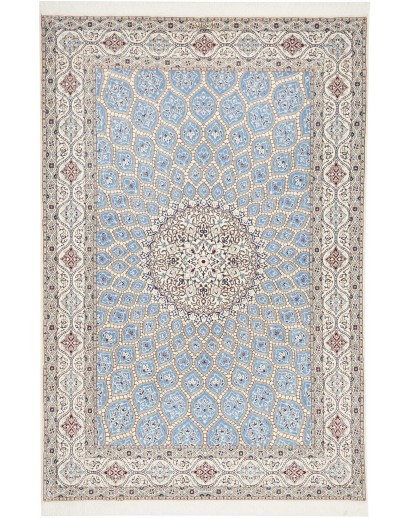 Tappeto Nain 6La Persia bianco grigio 157x240