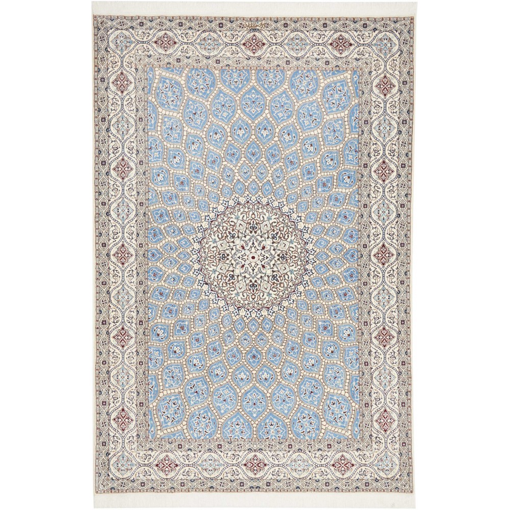 Tappeto Nain 6La Persia bianco grigio 157x240 Tappeto Nain 6La Persia bianco grigio 157x240