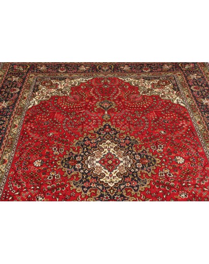 Tappeto Tabriz Persia marrone giallo 200x296