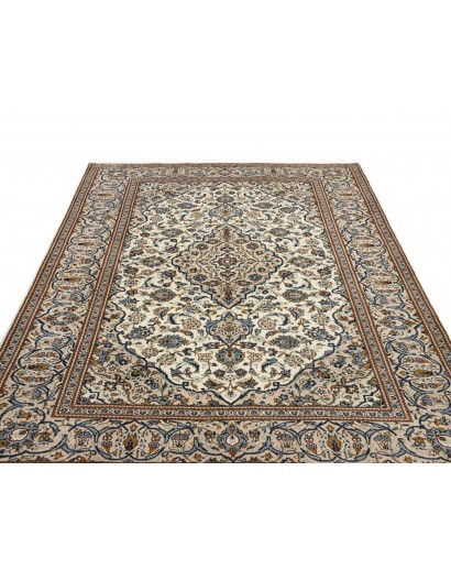 Tappeto Kashan Persia beige grigio 200x293