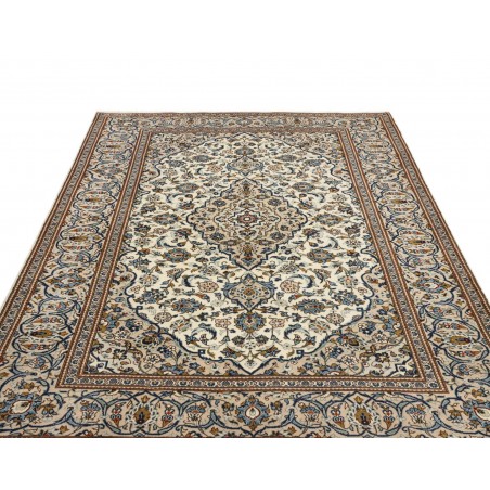 Tappeto Kashan Persia beige grigio 200x293