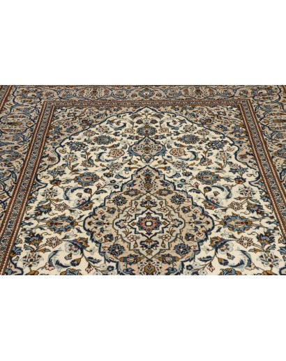 Tappeto Kashan Persia beige grigio 200x293