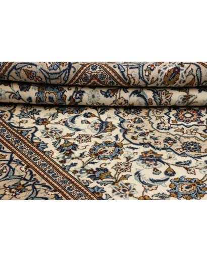 Tappeto Kashan Persia beige grigio 200x293