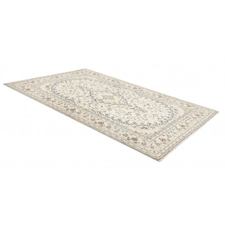 Tappeto Kashan Persia bianco grigio 194x296