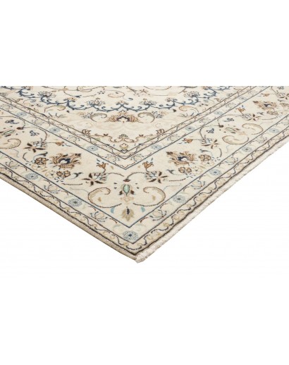 Tappeto Kashan Persia bianco grigio 194x296