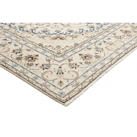 Tappeto Kashan Persia bianco grigio 194x296