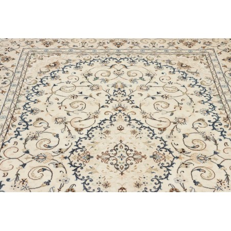 Tappeto Kashan Persia bianco grigio 194x296