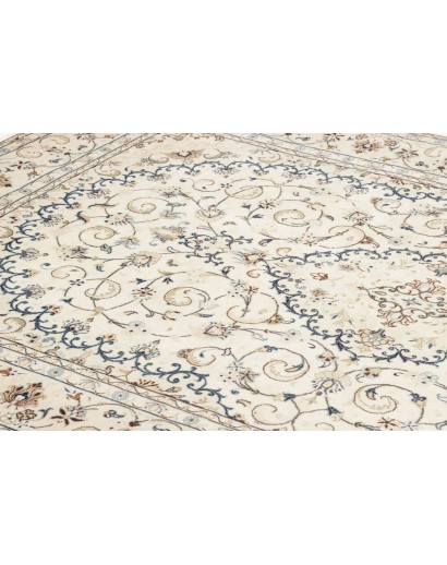 Tappeto Kashan Persia bianco grigio 194x296