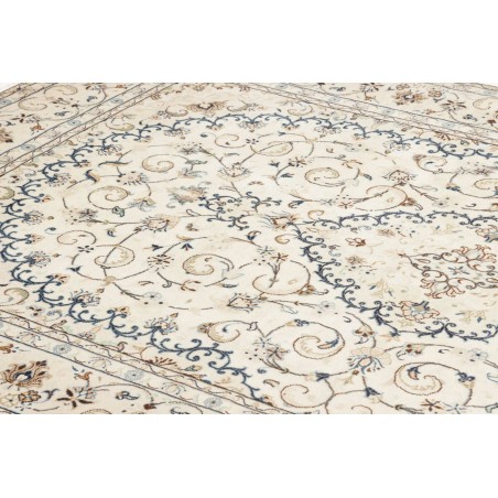 Tappeto Kashan Persia bianco grigio 194x296