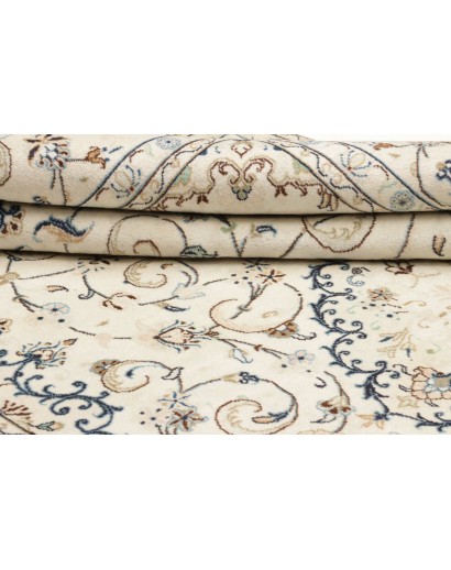Tappeto Kashan Persia bianco grigio 194x296