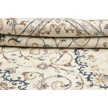 Tappeto Kashan Persia bianco grigio 194x296