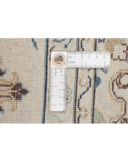 Tappeto Kashan Persia bianco grigio 194x296