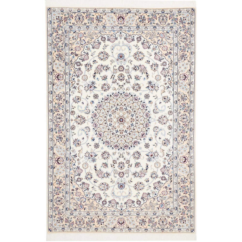 Tappeto Nain 6La Persia bianco 124x187 Tappeto Nain 6La Persia bianco 124x187