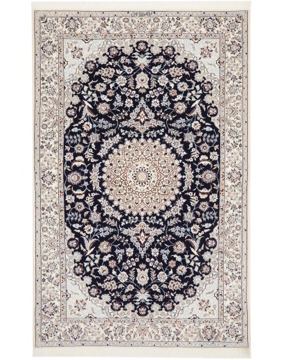 Tappeto Nain 6La Persia bianco blu 132x207