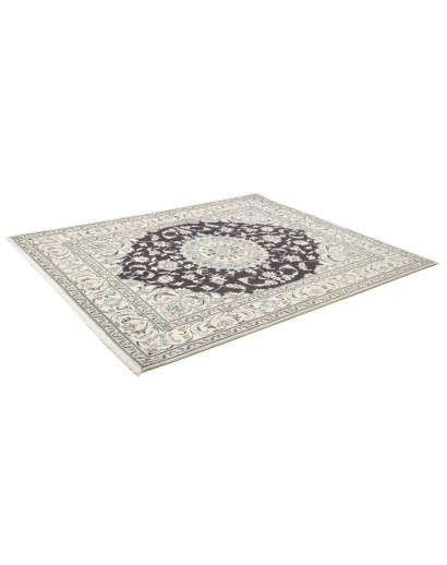 Tappeto Nain Kashmar Persia bianco grigio 206x252