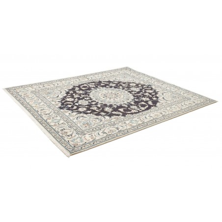 Tappeto Nain Kashmar Persia bianco grigio 206x252