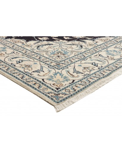 Tappeto Nain Kashmar Persia bianco grigio 206x252