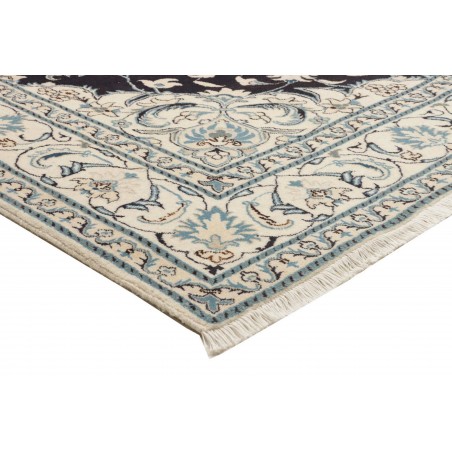 Tappeto Nain Kashmar Persia bianco grigio 206x252