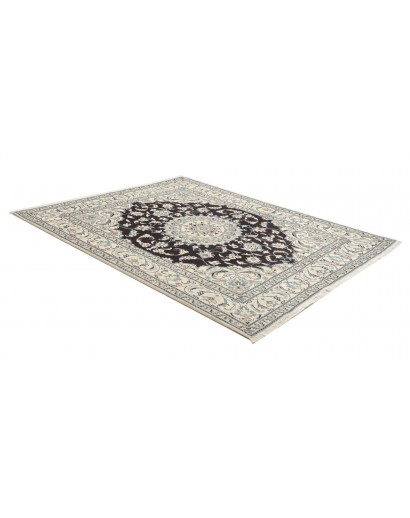Tappeto Nain Kashmar Persia bianco grigio 206x252