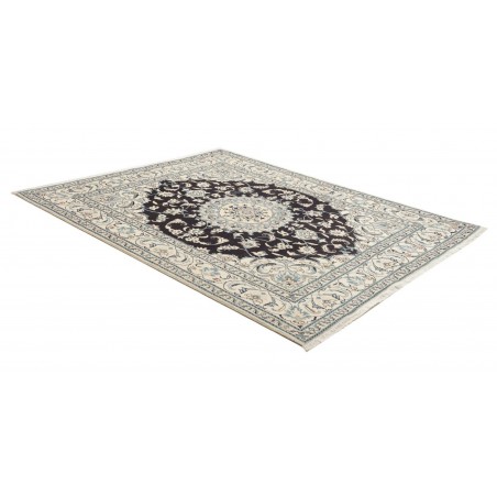 Tappeto Nain Kashmar Persia bianco grigio 206x252