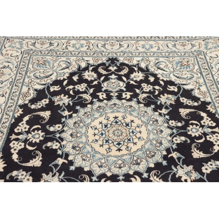 Tappeto Nain Kashmar Persia bianco grigio 206x252