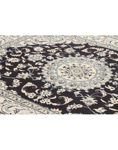 Tappeto Nain Kashmar Persia bianco grigio 206x252