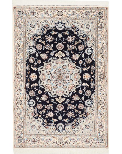 Tappeto Nain 6La Persia bianco azzurro 118x175